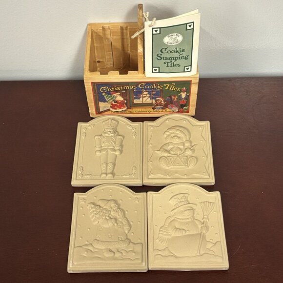 Brown Bag Cookie Art Christmas Cookie Tiles Santa Nutcracker Snowman Teddy Bear - Picture 16 of 16